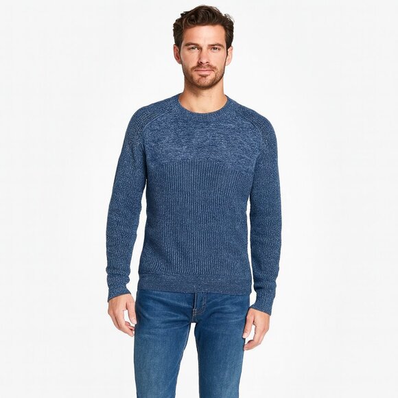 Tommy Bahama Blue V Neck Cotton Sweater M Knit Classiccore Resortcore Casual - Picture 1 of 16